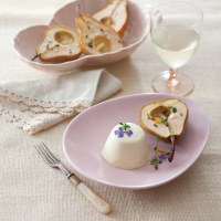 Goat Cheese Pannacotta with Roasted Pear