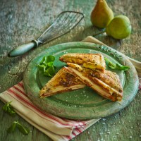 Pear, Salami and Brie Toastie