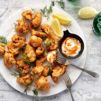 Spicy Fried Cauliflower Bites with Chilli Mayonnaise
