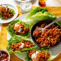 Tandoori Chicken Mince Lettuce Cups