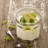 Yoghurt with Avocado, Cucumber and Mint