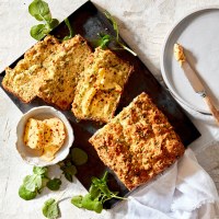 Zucchini and Cheddar Bread with Chilli Butter