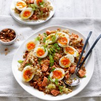 Salmon and Egg Brown Rice Salad