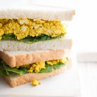 Curried Eggless Tofu Sandwiches Recipe