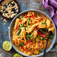 Red Thai Chicken Curry Noodles