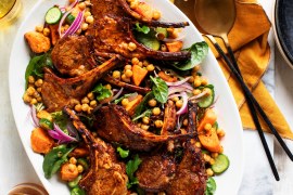 Air Fryer Tandoori Lamb Cutlet Warm Salad