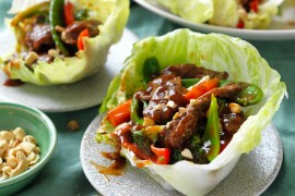 Beef and Cashew Lettuce Cups