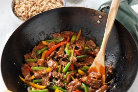 Beef, ginger and bean stir-fry