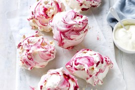 Pink Marble Meringues