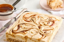 Caramilk Cheesecake Crackle Slice - SHORTS