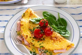 Fluffy Cheese and Ham Omelette