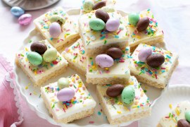 Easter White Chocolate Crackle Slice