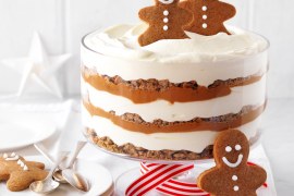 Gingerbread and caramel trifle