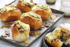 Mushroom and Cheese Melt Rolls