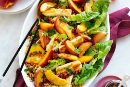 Middle Eastern-style Nectarine, Haloumi and Freekeh Salad