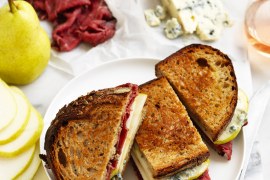 Rare Roast Beef, Pear and Creamy Blue Cheese Toasties