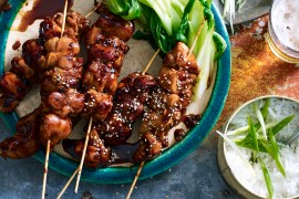 Chicken Pinoy Skewers with Rice