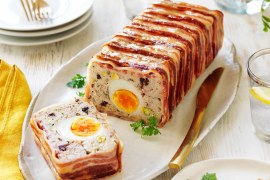 Chicken and pork terrine with egg centre