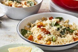 Roast Pumpkin and Spinach Risotto