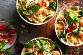 Satay Noodle Prawn Soup
