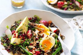 Wild Rice, Charred Broccolini and Egg Salad