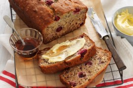 Banana, Raspberry & Coconut Bread