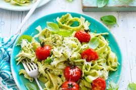 Chicken Fettuccine with Creamy Avocado Pasta Sauce