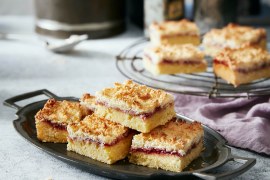 Raspberry Coconut Slice #shorts