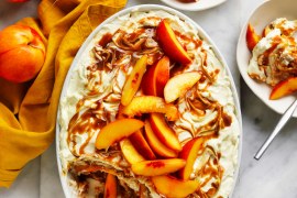 Nectarine and Salted Caramel Tiramisu