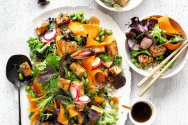 If you're searching for salad recipes, chances are you're looking to find out how to make salad more interesting. Or perhaps you'd like to know what to put into a healthy salad? Get your salad servers ready because we have salad recipes for dinner, lunch and as a side dish for summer entertaining or barbecues. 