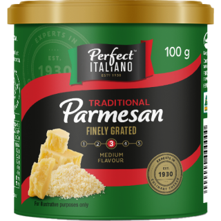 Perfect Italiano Traditional Dry Grated Parmesan cannister