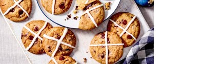 Choc Chip Hot Cross Cookies