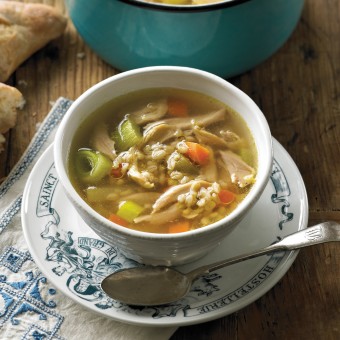 Winter Chicken and barley soup recipe