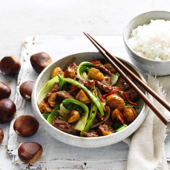 Chestnut and Beef Stir-Fry