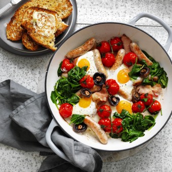 Baked Egg Mushrooms breakfast dinner recipe