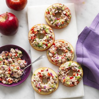 Healthy Tuna snack with apple
