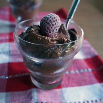 Frozen Strawberry and Chocolate Mousse