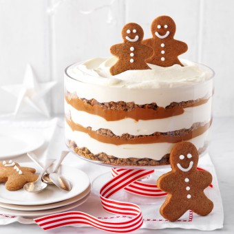 Gingerbread and caramel trifle