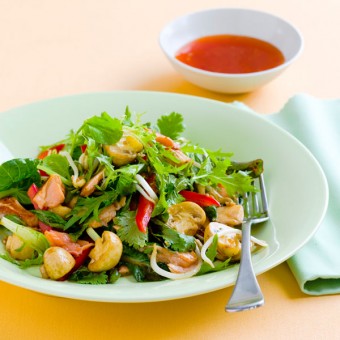 Salmon and Mushroom Salad recipe