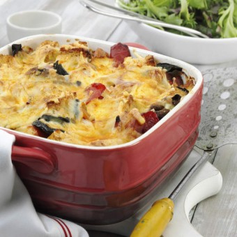 Savoury Turkey and Char grilled Vegetable Bake