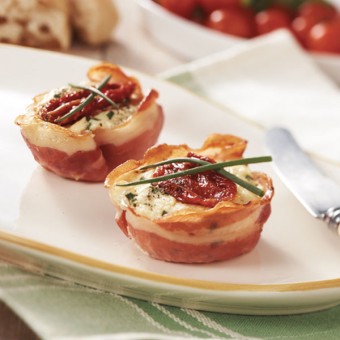 Baked Ricotta and Pancetta Tarts. Great party starters!