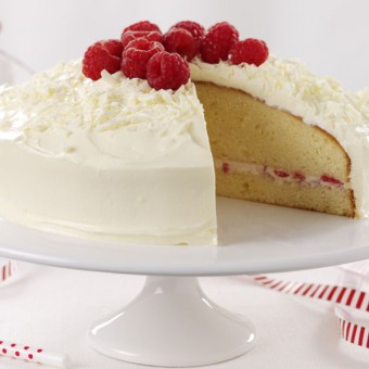 White Chocolate And Raspberry Cake
