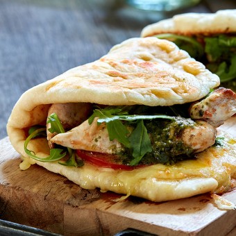 Grilled Chicken and Pesto Piadina