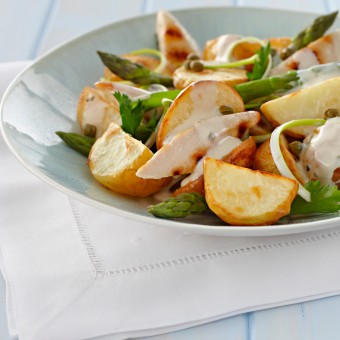 Potato Salad with Chicken and Asparagus