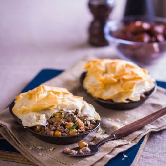 Moroccan Turkey pies with filo pastry