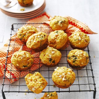 Sweet Potato, Spinach and Feta Muffins