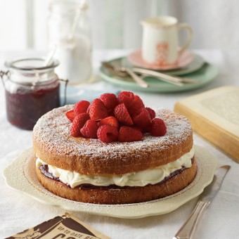 Jam and Cream Victorian Tea Sponge Cake