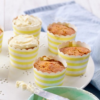 Carrot Cupcakes with Lemon Frosting