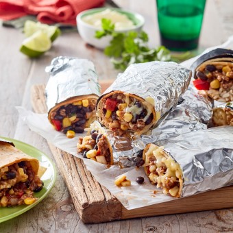 30-minute Beef and Rice Burritos