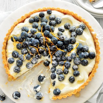 No-bake blueberry and ricotta tart recipe